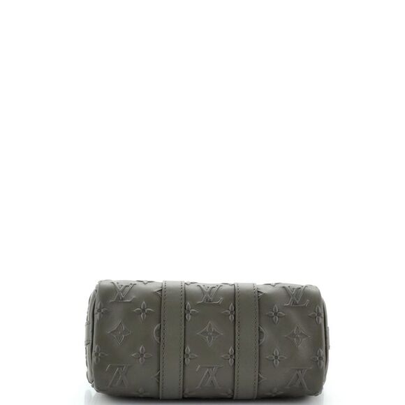 Louis Vuitton Keepall Bandouliere Bag Monogram Seal Leather XS Green - Picture 4 of 7